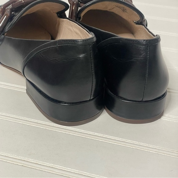 Louise et Cie Emlen Tortoise Chain Black Leather Classic Loafer 617 - Picture 8 of 11